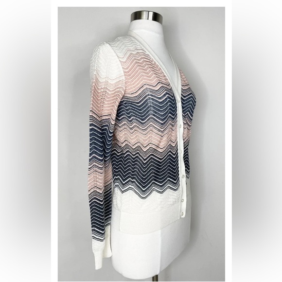 MISSONI Multicolored METALLIC BUTTON DOWN TOP. M - Picture 9 of 9